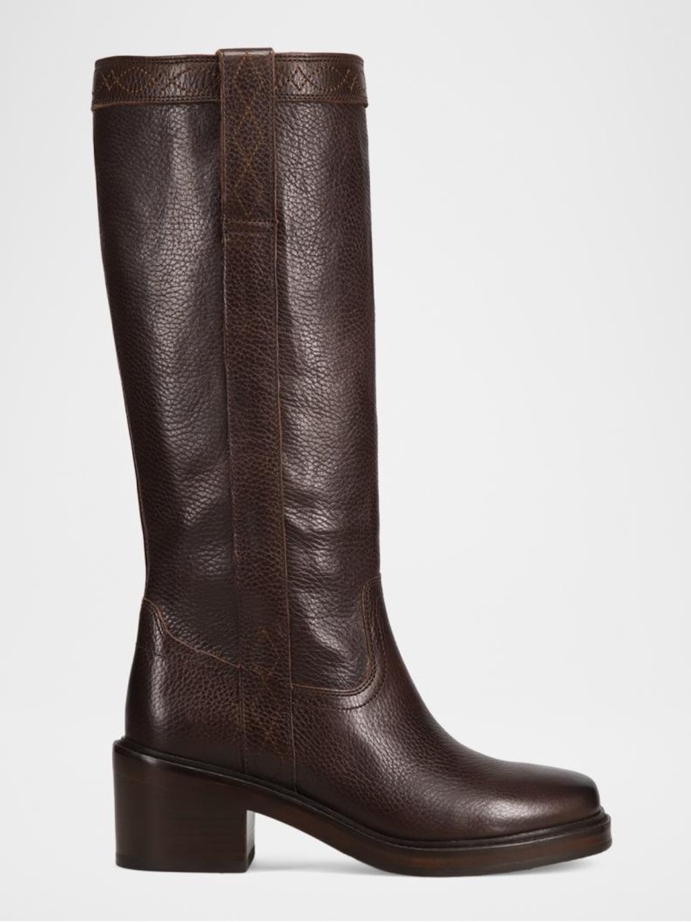 Frye Kate Leather Pull-On Boots Dark Brown